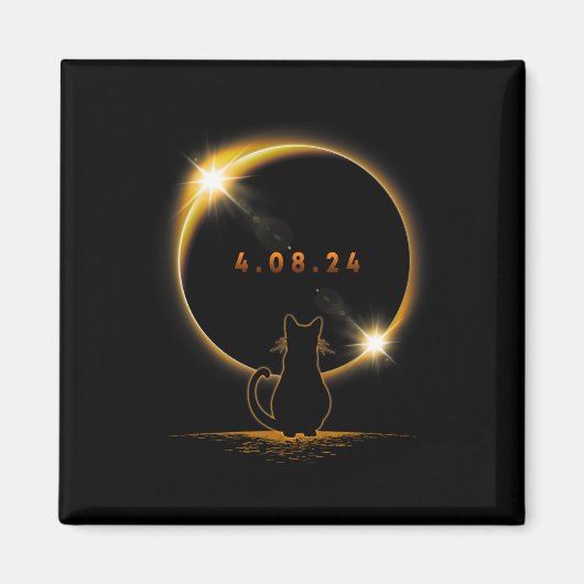 Zonsverduistering T Kat Dragen Zonne-verduistering Magneet (Voorkant)