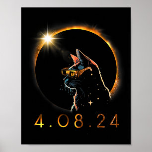 Zonsverduistering T Kat Dragen Zonne-verduistering Poster