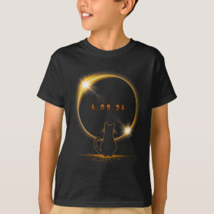 Zonsverduistering T Kat Dragen Zonne-verduistering T-shirt