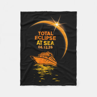 Zonsverduistering Totaal August 12 2026 Mannen Vro Fleece Deken