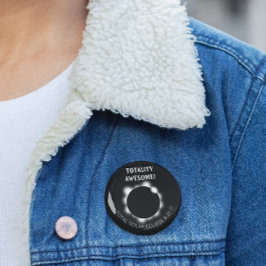 Zonsverduistering totaal Geweldige Ronde Button 5,7 Cm