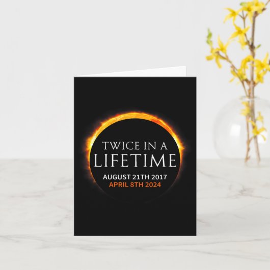 Zonsverduistering twee keer in Leven 2024 Zonsverd Kaart (Gele Bloem)