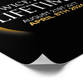 Zonsverduistering twee keer in Leven 2024 Zonsverd Poster (Hoek)