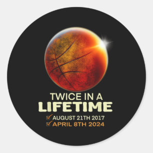 Zonsverduistering Tweemaal Levenslang Zonne Ronde Sticker