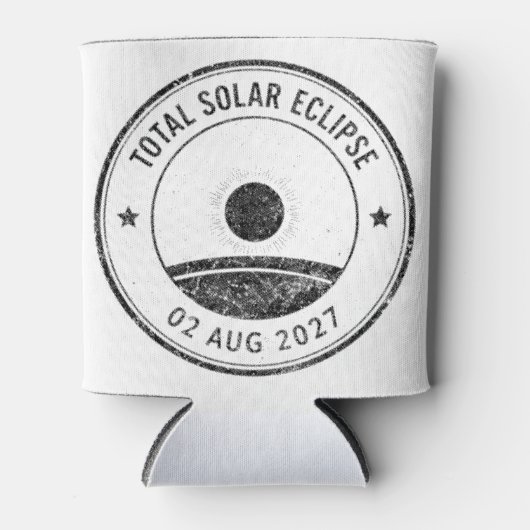Zonsverduistering van 2 augustus 2027 blikjeskoeler (Voorkant)