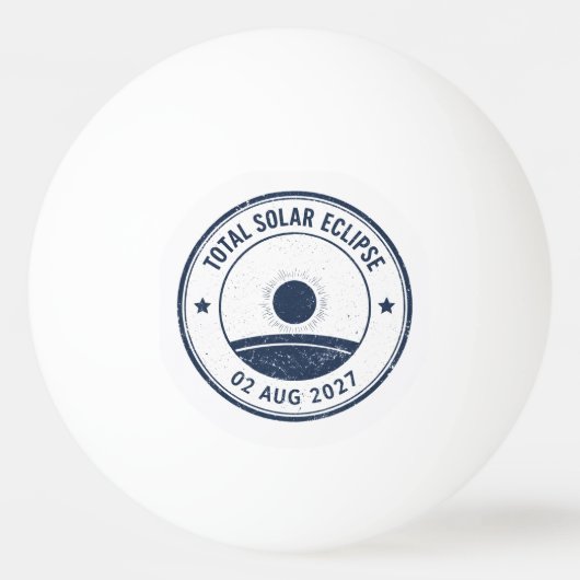 Zonsverduistering van 2 augustus 2027 pingpongbal (Voorkant)