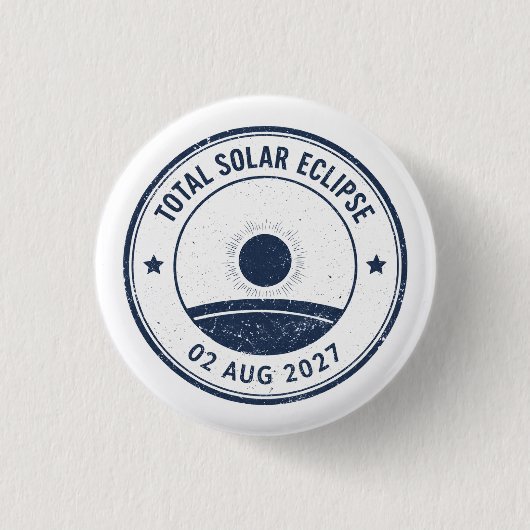 Zonsverduistering van 2 augustus 2027 ronde button 3,2 cm (Voorkant)
