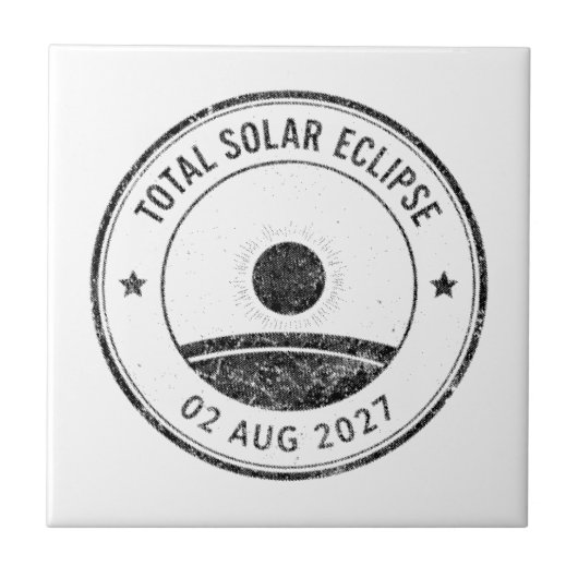 Zonsverduistering van 2 augustus 2027 tegeltje (Voorkant)