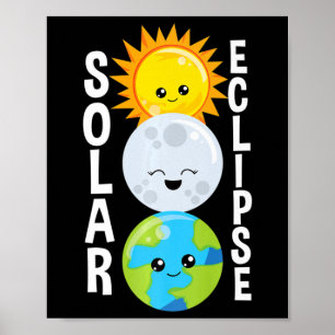 Zonsverduistering voor volwassen peuters en Kinder Poster