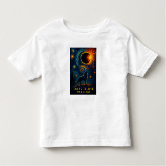 Zonsverduistering Wolf Sterrennacht Wildern Kinder Shirts