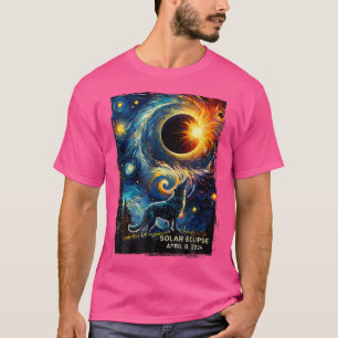 Zonsverduistering Wolf Sterrennacht Wilderness How T-shirt