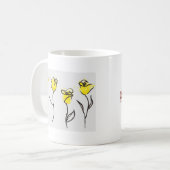 Zonta Coffee Mok Yellow Rose - met UW logo! (Voorkant links)