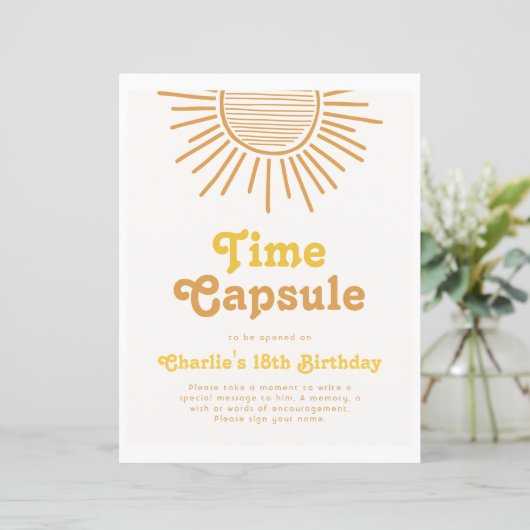 Zontijd Capsule teken (Staand voorkant)