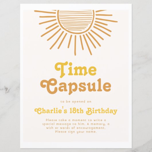 Zontijd Capsule teken (Voorkant)