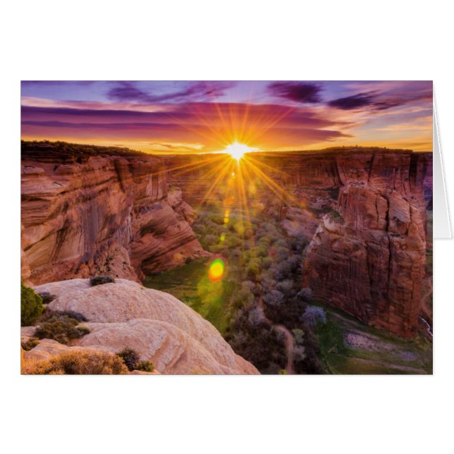 Zonuitbarsting bij Canyon de Chelly, AZ (Voorkant Horizontaal)