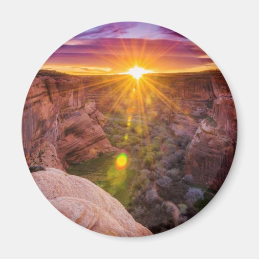 Zonuitbarsting bij Canyon de Chelly, AZ Magneet (Voorkant)