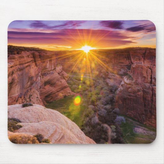 Zonuitbarsting bij Canyon de Chelly, AZ Muismat (Voorkant)