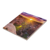 Zonuitbarsting bij Canyon de Chelly, AZ Tegeltje (Zijkant)
