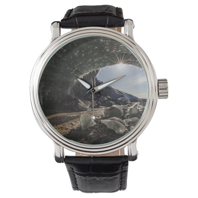 Zonuitbarsting bij ingang ijsgrot horloge (Voorkant)