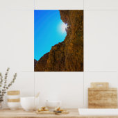 Zonuitbarsting door de Mojave Canyon-muren Poster (Keuken)