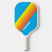 Zonuitbarsting Zee Strepen met Naam Pickleball Paddle (Achterkant)