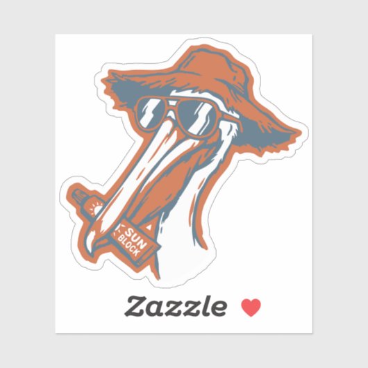Zonveilige pelikaan sticker (Vel)