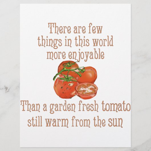 Zonverwarmde Tomaten Flyer (Voorkant)