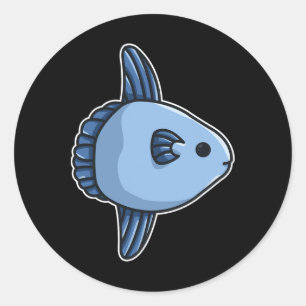 Zonvis Gewone Maanvis - Mola Mola Vis Ronde Sticker