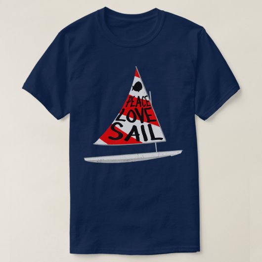Zonvis zeilboot zeilboot Rode White T-shirt (Design voorkant)