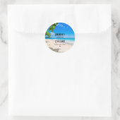Zonzand en Surf Tropical Beach Candle Business Ronde Sticker (Tas)