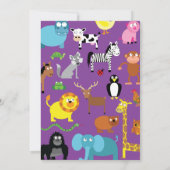 Zoo 2e verjaardag van uitnodigingen voor de 2-jari (Achterkant)