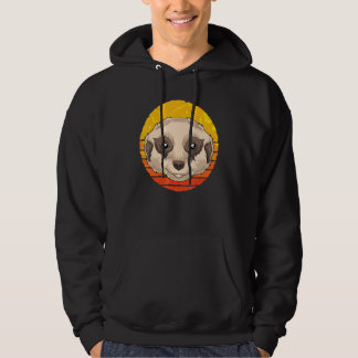 Zoo Animal Africa Safari Retro Meerkat Hoodie