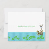 Zoo Animal Baby shower Invitation Kaart (Achterkant)