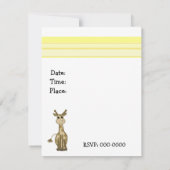 Zoo Animal Birthday Invitation Kaart (Achterkant)