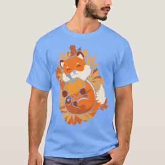 Zoo Animal for Autumn Falling Leaves Forest Animal T-shirt