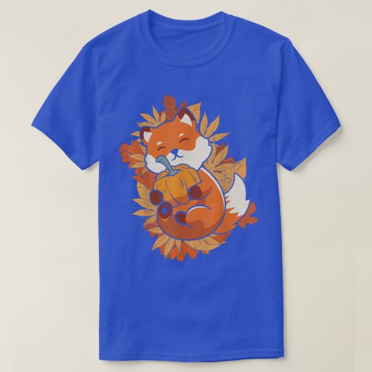 Zoo Animal for Autumn Falling Leaves Forest Animal T-shirt (Design voorkant)