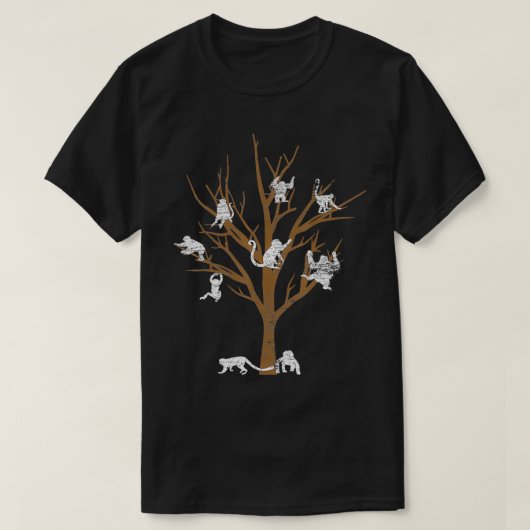 Zoo Animal Gift Chimpanzee Monkey Tree T-shirt (Design voorkant)