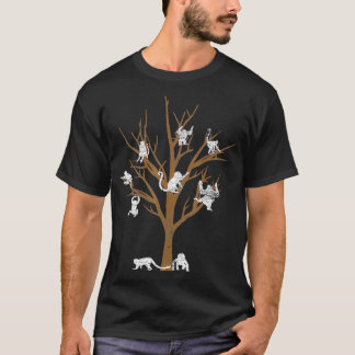 Zoo Animal Gift Chimpanzee Monkey Tree T-shirt