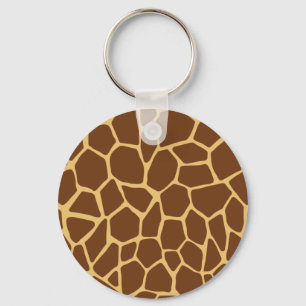 Zoo Animal Gift, Giraffe Skin Print, Safari Animal Sleutelhanger
