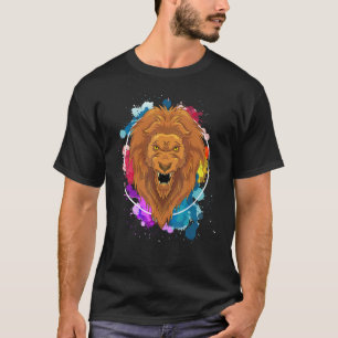 Zoo Animal Lion Africa Safari Colorful Lion T-shirt