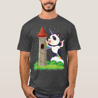 Zoo Animal Rainbow Pandacorn Magical Fairytale Uni T-shirt