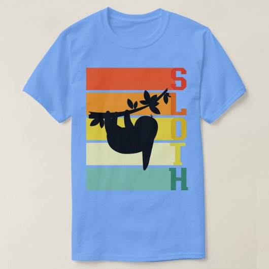 Zoo Animal Retro Hanging Sloth T-shirt (Design voorkant)