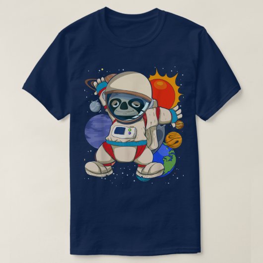 Zoo Animal Space Scientist Planets T-shirt (Design voorkant)