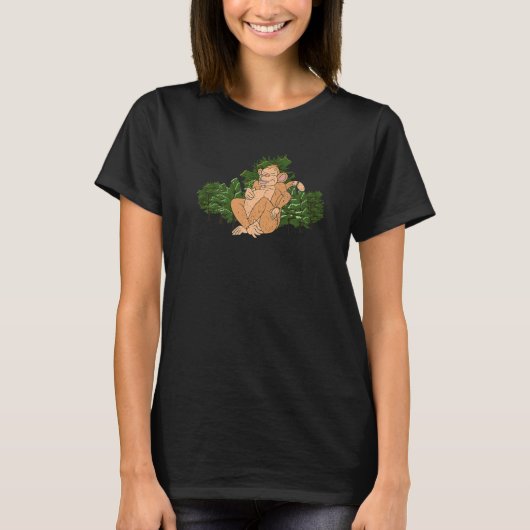 Zoo Animal Wildlife Monkey Cute Monkey T-shirt (Voorkant)
