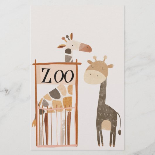 Zoo Animals Baby shower Guess Sweet Mess spel Flyer (Achterkant)