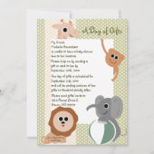 Zoo Animals Baby shower Invitation Kaart (Voorkant)