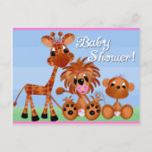 Zoo Animals Baby shower Kaarten (Voorkant)