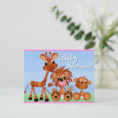 Zoo Animals Baby shower Kaarten (Staand voorkant)