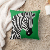 Zoo Animals Black White Tribal Zebra Sierkussen (Deken)