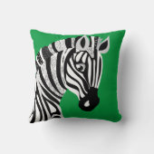 Zoo Animals Black White Tribal Zebra Sierkussen (Achterkant)